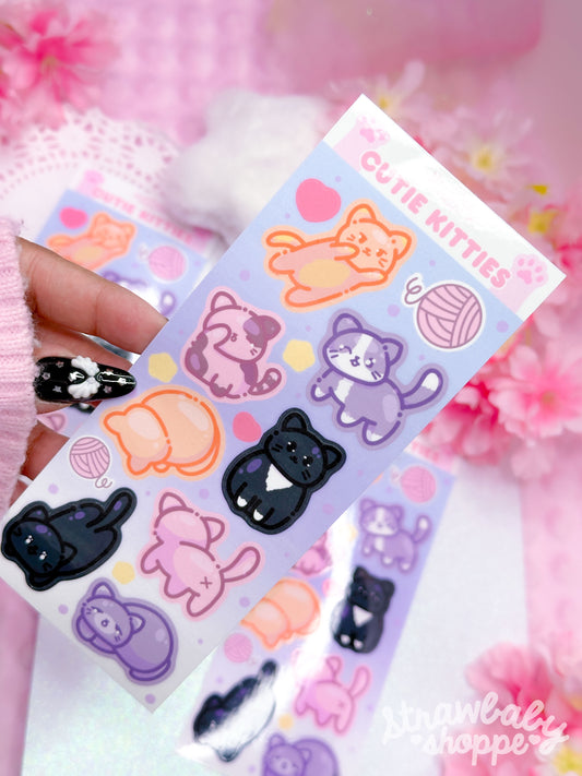 Cutie Kitties Glossy Sticker Sheet