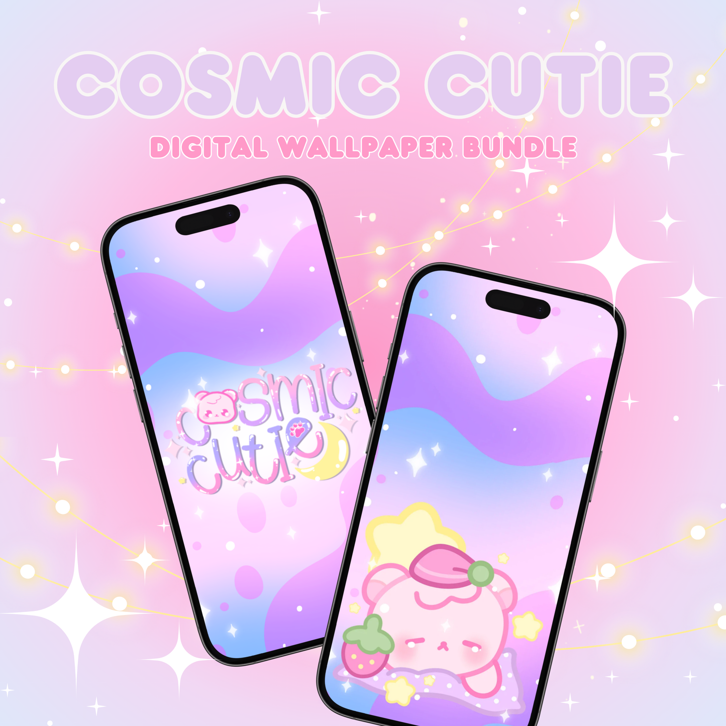 Cosmic Cutie Digital Wallpaper Bundle