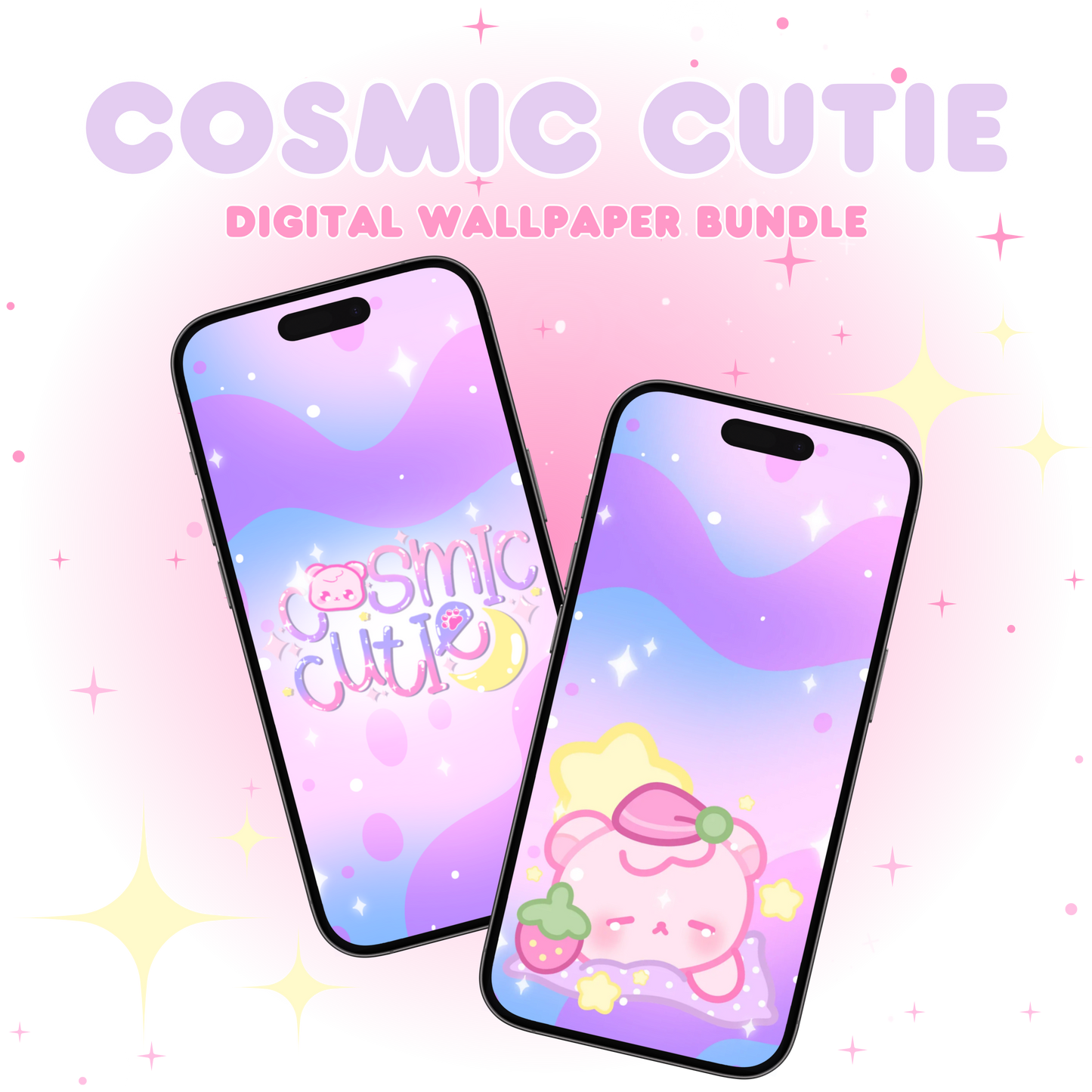 Cosmic Cutie Digital Wallpaper Bundle