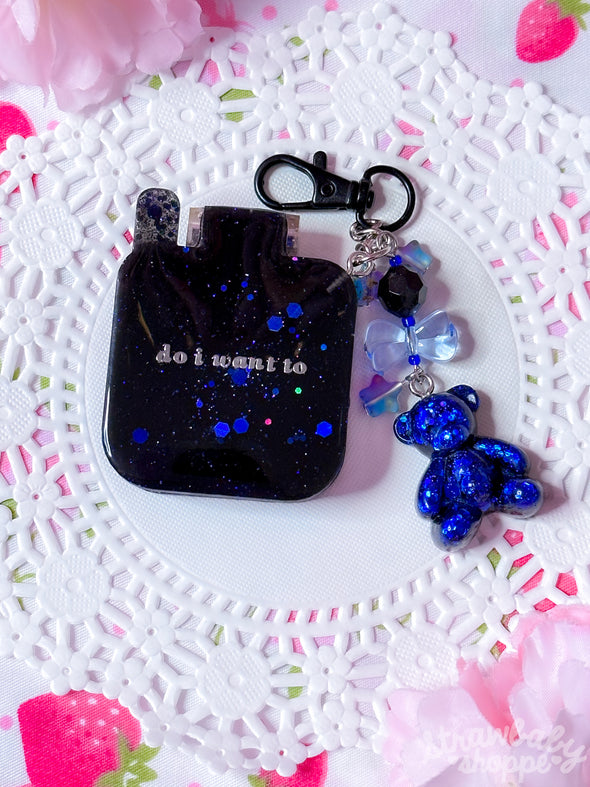 can i escape... - glow in the dark flip phone shaker charm